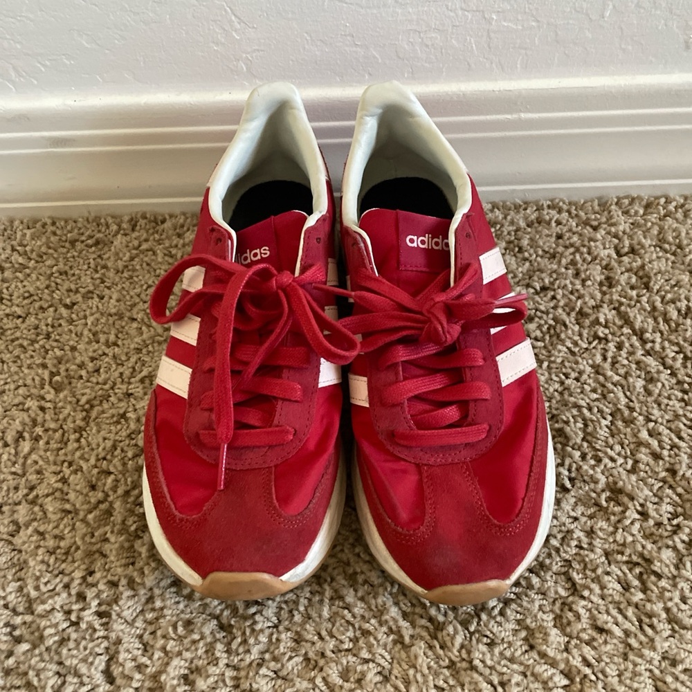Adidas Crimson and White Athletic Shoes